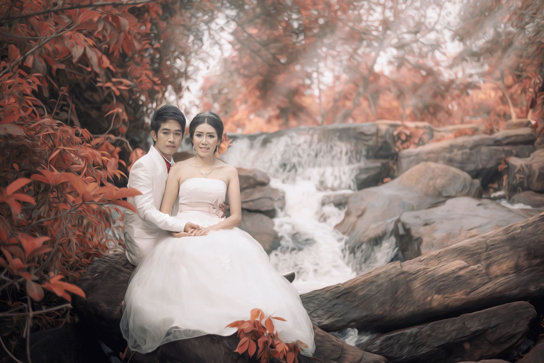 Serene natural setting for outdoor ceremony